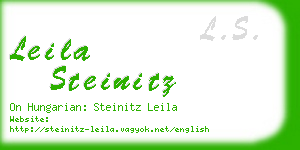 leila steinitz business card